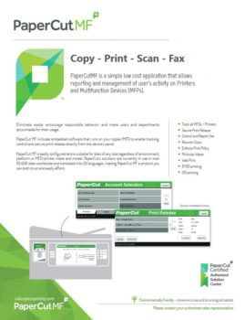 Ecoprintq Cover, Papercut MF, Maritime Business Concepts, Raleigh, Durham, North Carolina, NC