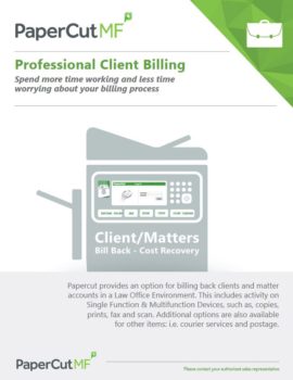 Professional Client Billing Cover, Papercut MF, Maritime Business Concepts, Raleigh, Durham, North Carolina, NC