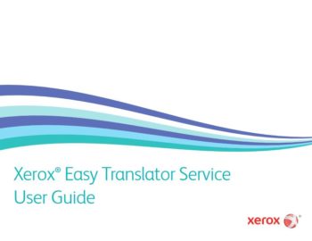 User Guide Cover, Xerox, Easy Translator Service, Maritime Business Concepts, Raleigh, Durham, North Carolina, NC